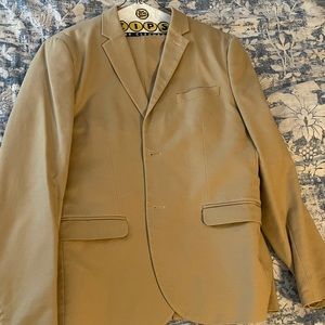 H&M Slim Fit Suit khaki tan